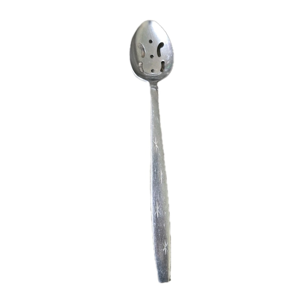 Vintage Mid Century HEAVENLY STAR Stainless Slotting Serving Spoon Japan
